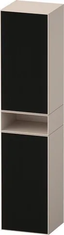 Duravit Zencha Hochschrank Schwarz Linienstruktur & Taupe n/a & Supermatt 400x360x1760 mm - ZE1353L6 ZE1353L63830000