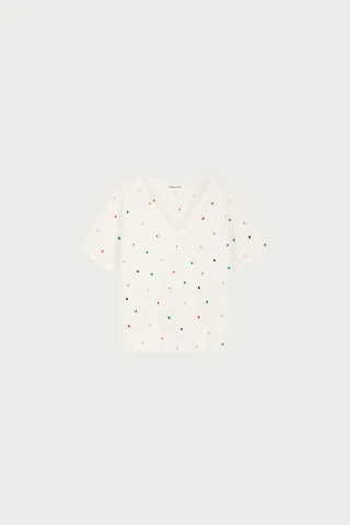 Fabienne Chapot - Phil V-Neck T-Shirt cosy white - Gr. - XS