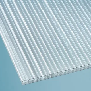 Polycarbonat Stegplatte | X16 5-Fach | 16 mm | Breite 1200 mm | glasklar