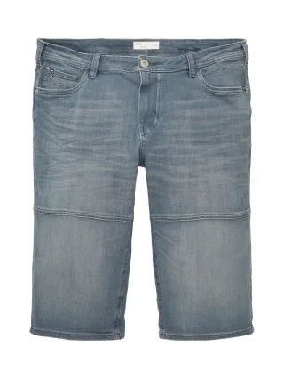 Tom Tailor - Plus Size - Relaxed Overknee Shorts mid stone blue grey denim - Gr. - 46