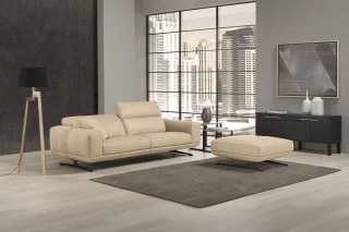 Egoitaliano 2,5-Sitzer "Gloria, super bequem und hochwertige Verarbeitung, edles Design" beidseitig verstellbare Rückenelemente, mit Metallfüßen
