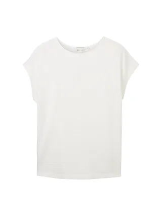 Tom Tailor - Plus Size - T-Shirt mit Cut Out whisper white - Gr. - 46