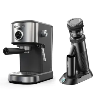 [EU Direct] HiBREW H5A Espresso Machine & G5 Conical Burr Grinder Combo 15 Bar One-Touch Espresso Dual-Mode Milk Frother