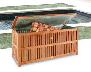 Garden Pleasure Auflagenbox Eukalyptusholz, BxTxH: 130x55x58 cm