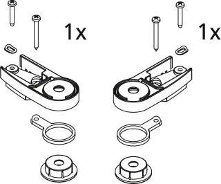 Kermi EBAT022 Set Lager oben, weiss, 2534003 2534003