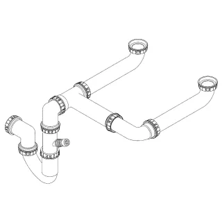 Grohe Siphon 42618 für Küchenspülen , 42618000 42618000