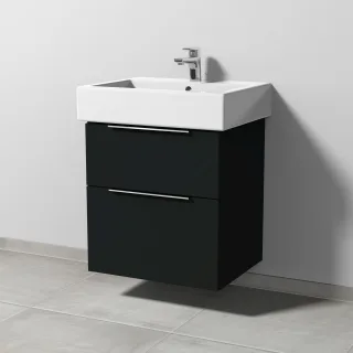 Sanipa 3way Waschtischunterbau zu Duravit Vero Waschtisch mit 2 Auszügen, Vulkan-Matt UP7161V