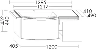 Burgbad Keramik Waschtisch-Set YSO PG1 Matt Salbeigrau Matt/Taupe, SFAE121LF5960C0040 SFAE121LF5960C0040