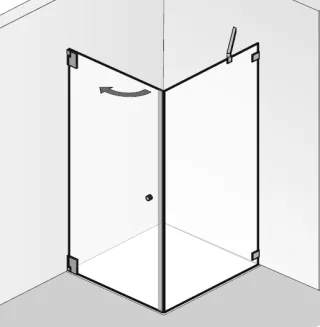 HSK Kienle K.20 Drehtür mit Seitenwand K.20