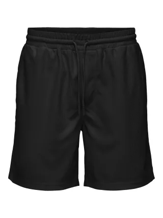 ONLY&SONS - ONSTEL LIFE PLIZZE SHORTS NOOS black - Gr. - XL