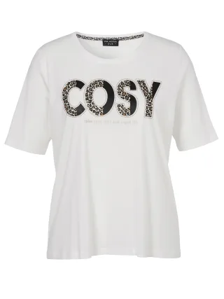VIA APPIA DUE - T-Shirt Rundhals 1/2 Arm Motiv ecru multicolor - Gr. - 44