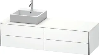 Duravit XSquare Konsolenwaschtischunterbau wandhängend Weiß Supermatt 1600x548x400 mm - XS4914L8484 XS4914L8484