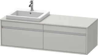 Duravit Ketho Konsolenwaschtischunterbau wandhängend Betongrau Matt 1400x550x426 mm - KT6797L0707 KT6797L0707