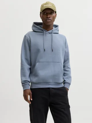 JACK&JONES - JJEBRADLEY SWEAT HOOD NOOS Blue Mirage - Gr. - XL