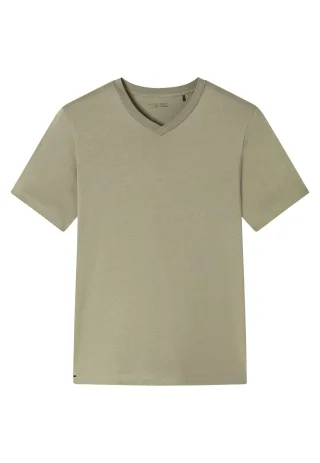 SCHIESSER - T-Shirt V-Ausschnitt jade - Gr. - 48