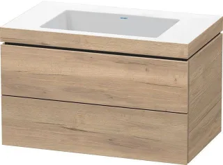 Duravit L-Cube Waschtisch-Set cbonded wandhängend 800x480x500 Ei Marmoriert Mt LC6927N5555