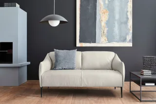 W.SCHILLIG 2-Sitzer "sally" mit Metallfüßen in Schwarz pulverbeschichtet, Breite 154 cm