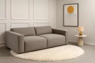 Home affaire 3-Sitzer "Noord mit Kedernaht, Breite 232 cm" Cord, Struktur, Webstoff, mit Wellenunterfederung, Massivholzrahmen