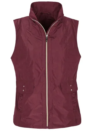 CLARINA - Weste, Zipper burgundy - Gr. - 40