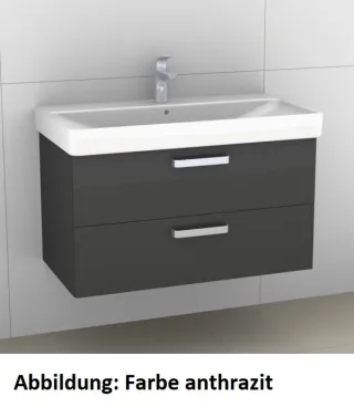 Artiqua 413 Waschtischunterschrank für Smyle Square 500251, 500250 (ehem. 120590, 120593) Oxid Dunke 413-WU2L-K147-7184-723