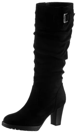 Aniston SHOES Stiefel mit Raffungen am slouchy Schaft - NEUE KOLLEKTION