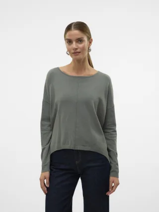 VERO MODA - VMBREEZE AURA LS ZIPPER BLOUSE NOOS balsam green - Gr. - XS