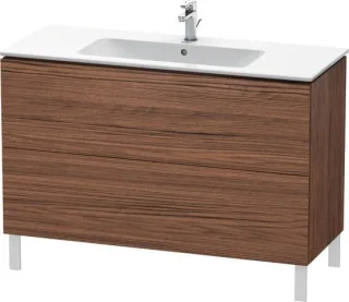 Duravit L-Cube Waschtischunterbau bodenstehend Nussbaum dunkel Matt 1220x481x704 mm - LC662802121 LC662802121