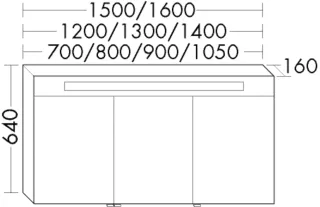 Burgbad Spiegelschrank Sys30 PG4 Sana 640x1300x160 Eiche Natur, SPJA130RF3445 SPJA130RF3445