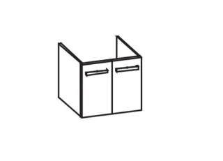 Artiqua 412 Waschtischunterschrank für Connect Cube Air E0298, Quarzgrau Hochglanz Select, 412-WU2T- 412-WU2T-I70-7162-172