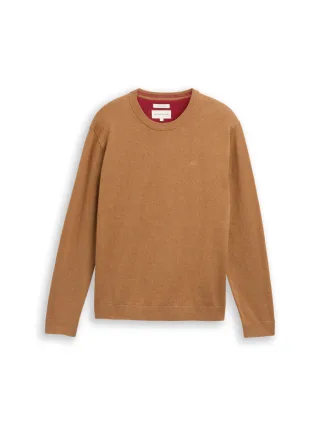 Tom Tailor - Basic Strickpullover braun - Gr. - L
