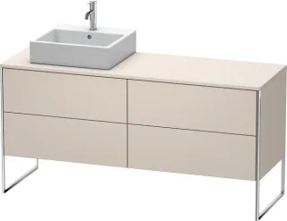 Duravit XSquare Konsolenwaschtischunterbau bodenstehend Taupe Supermatt 1600x548x778 mm - XS4924L838 XS4924L8383