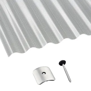 Acryl | Terrassendach-Set | Sinusplatte | 76/18 | 3 mm | Wabenstruktur | klar