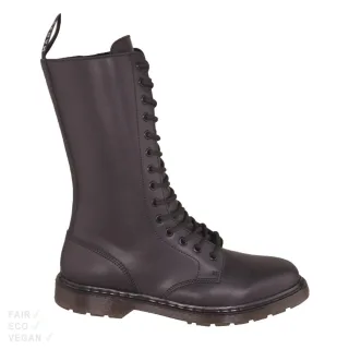 Shoezuu 14 Eye Zip Uk Boots Black