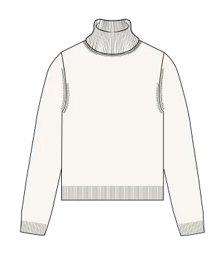 CLARINA - NOS Rollkragen-Pullover,1/1Arm 104 offwhite - Gr. - 42