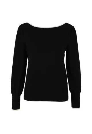 zero - Feinstrickpullover schwarz - Gr. - 34