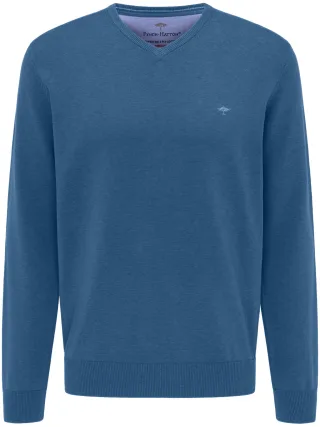 FYNCH-HATTON - V-Neck azure - Gr. - L