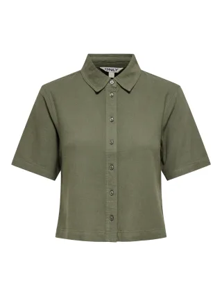 ONLY - ONLGOA S/S LINEN BL SHIRT CC PNT Smokey Olive - Gr. - S