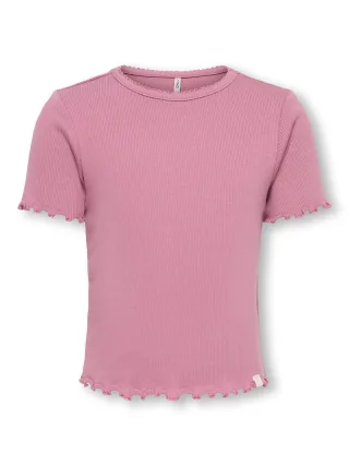 KIDS ONLY - KMGTRINNY SS SLD ONECK TOP JRS NOOS Heather Rose - Gr. - 92