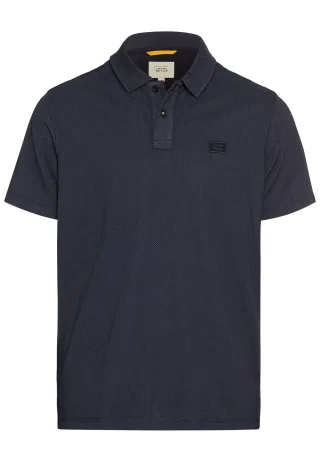 camel active - Kurzarm Poloshirt aus reiner Baumwolle dark navy - Gr. - L