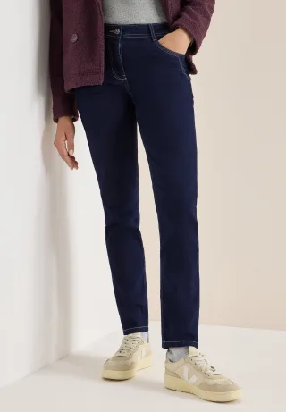 Cecil 5-Pocket-Jeans "Style Scarlett" mit kontrastfarbenen Nähten