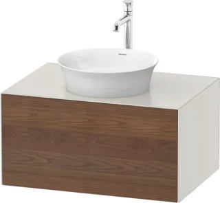Duravit White Tulip Konsolenwaschtischunterbau wandhängend Amerikanischer Nussbaum & Nordic Weiß Mat WT4975077390010
