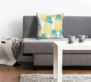 queence Dekokissen "Janni" mit Ananas, Kissenhülle ohne Füllung, 1 Stück