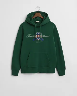 GANT - Crest Graphic Hoodie forest green - Gr. - M