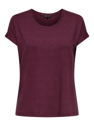 ONLY - ONLMOSTER S/S O-NECK TOP NOOS JRS Burgundy - Gr. - XS
