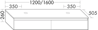 Burgbad Waschtischunterschrank rc40 Eiche Weiß/Schilf Hochglanz, SGBF160F4612A0048 SGBF160F4612A0048