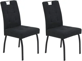 HELA 4-Fußstuhl "LINZ, Esszimmerstuhl, Komfortstuhl" (Set) 2 Stk.XL-Sitz,elegante Griffleiste,Komfortsitz mit Federkern,140kg belastbar