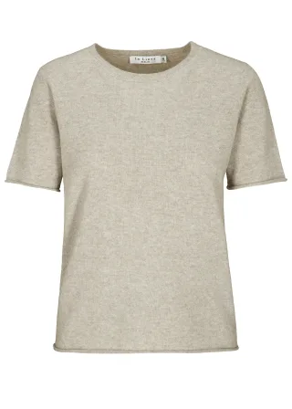 IN LINEA - Pullover, Rundhals, 1/2-Arm 842 stone mel. - Gr. - 38
