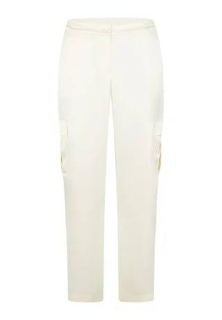 Marc Aurel - Cargohose aus Stretch-Satin milk - Gr. - 36