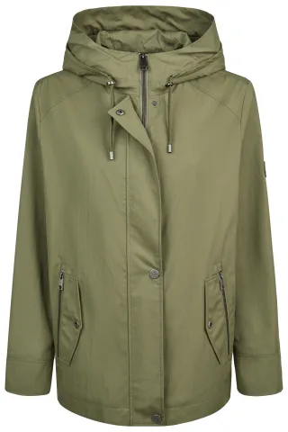 Barbara Lebek - Jacke mit Kapuze khaki - Gr. - 36