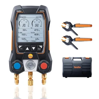ForTesto 550s Digital Manifold Gauge HVAC Refrigeration Pressure 60 Bar Vacuum 20000 Micrometer Temperature Bluetooth Wi